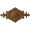 Ekena Millwork Quentin Ceiling Medallion, Hand-Painted Smokey Topaz Crackle, 23 1/2"W x 12 1/4"H x 1 1/2"P CM23RO1STC - alternate 1